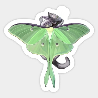 Luna Moth Flitter Kitty Sticker